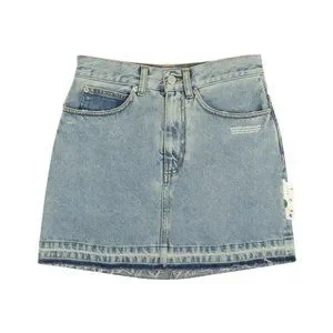 Off-White | Skirts | Offwhite Frayed Hem Denim Mini Skirt Size 44